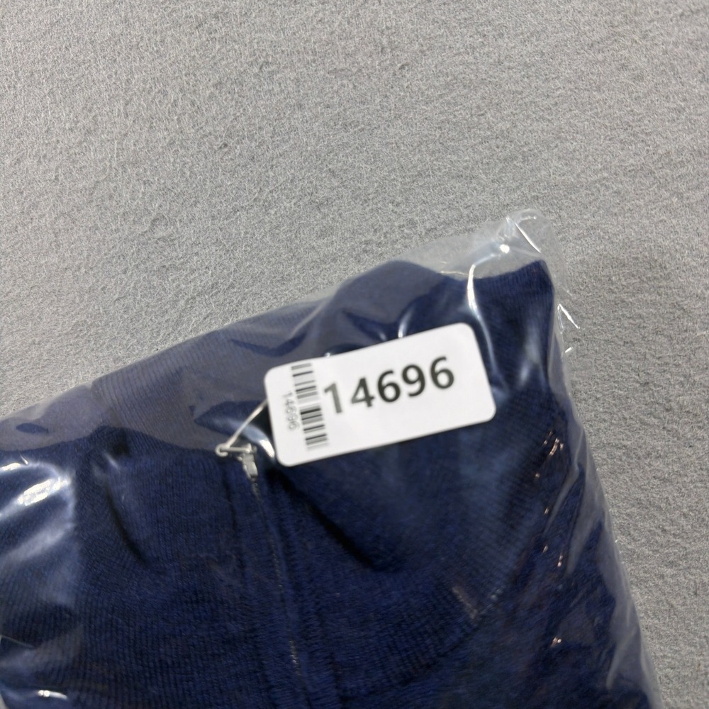 Minnesota Timberwolves Quarter Zip Men Large Merino Wool Navy Blue Lexus Luxury - Picture 7 of 7